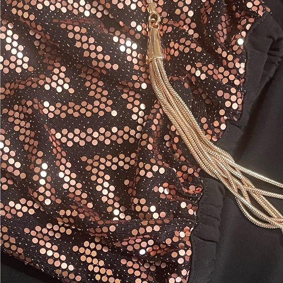 🎁SALE🎁ANTTHONY ORIGINALS BLACK AND COPPER SEQUINED BLOUSE SZ 2X - Picture 10 of 10